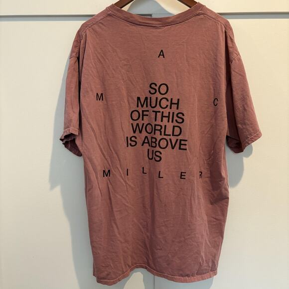 Mac Miller Shirt Mens XL Mauve So Much Of This World Is Above Us Graphic Hip Hop - Picture 1 of 10